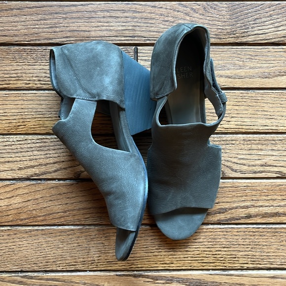 Eileen Fisher Taupe Open Toe Summer Shoes Size 7.5 - Picture 3 of 10